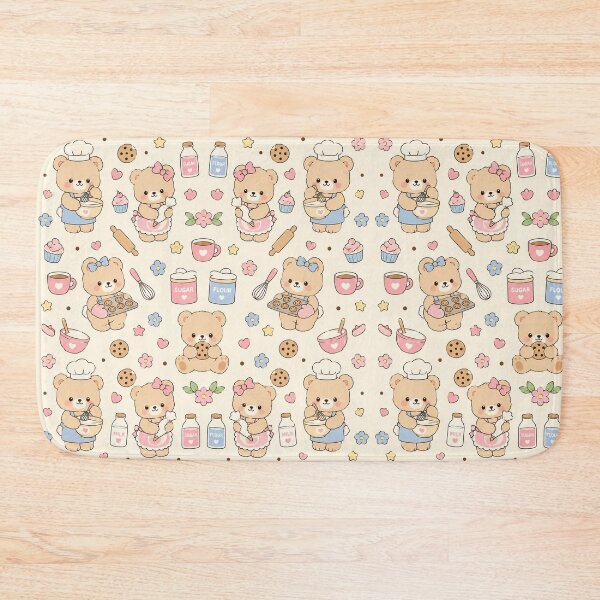 Item preview, Bakery Teddy Bear Kawaii Pattern Cute Baking Pastel Aesthetic designed and sold by Soft Berry Studio.