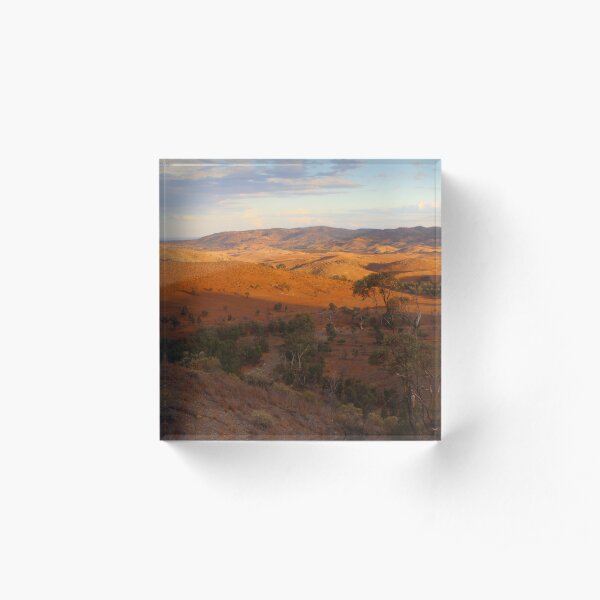 Sunset, Bendleby Ranges, Australia Acrylic Block