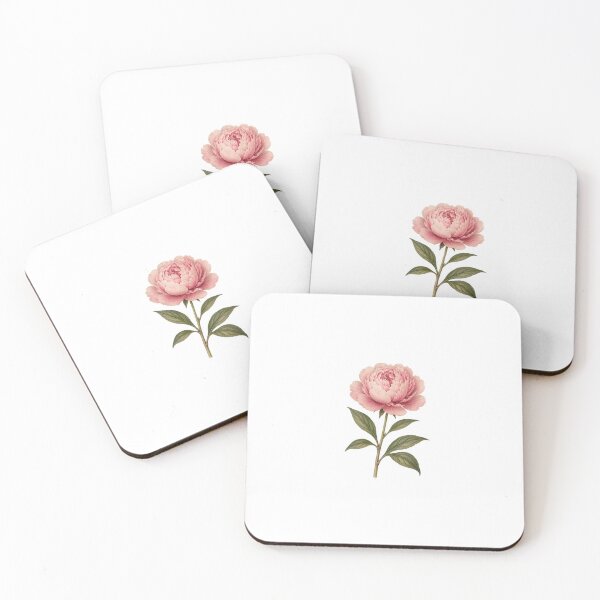 Item preview, Single Peony Specimen – Vintage Botanical Illustration of a Blooming Peony designed and sold by Joyfulfabric.