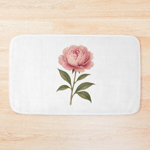 Item preview, Single Peony Specimen – Vintage Botanical Illustration of a Blooming Peony designed and sold by Joyfulfabric.