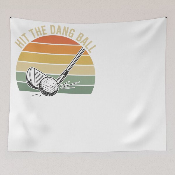Item preview, Hit The Dang Ball Retro Golf Player Golfer Design designed and sold by JMDesignHub.