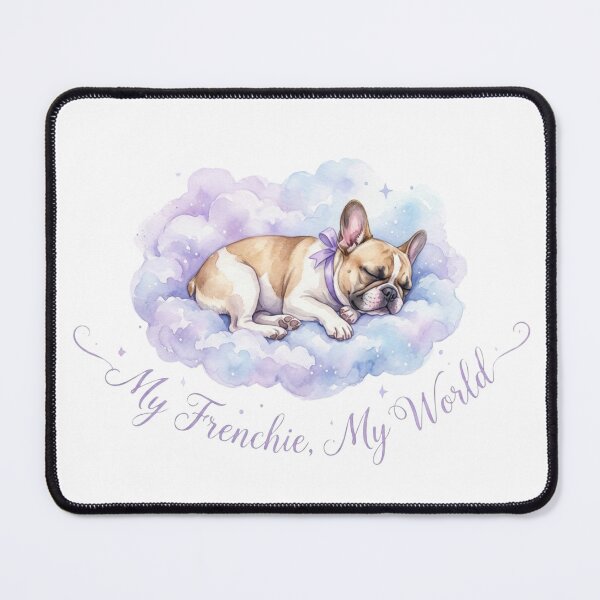 Item preview, My Frenchie My World sleeping French Bulldog watercolor gift designed and sold by language-des.