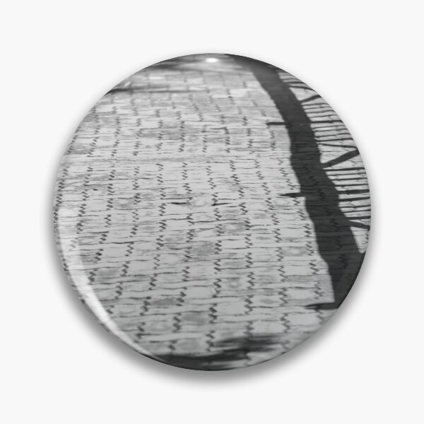 Item preview, Black and White Wooden Fence Geometric Shadow Path Photography designed and sold by ThaCriações.