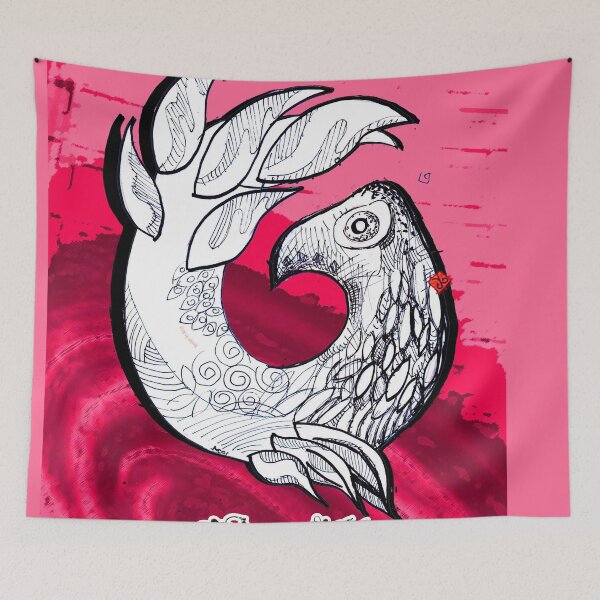 Item preview, Art Nouveau Phoenix (Phoenyx) Fantastic Fire Bird (Drawing by ACCI) designed and sold by VanyssaGraphics.