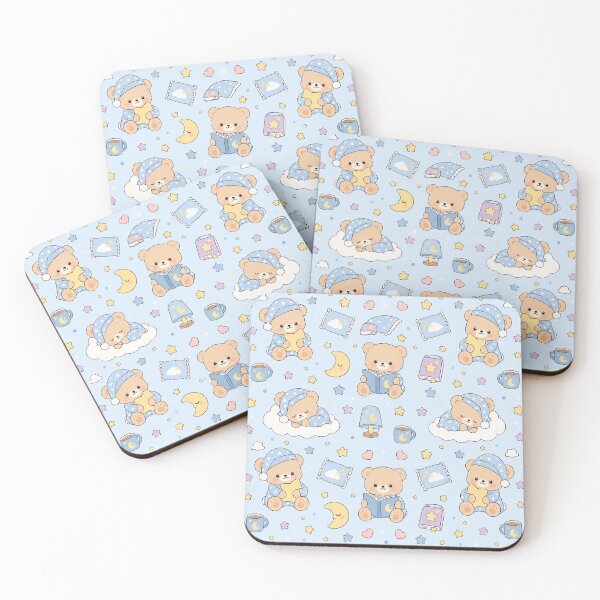 Item preview, Sleepy Teddy Bear Kawaii Pattern Cozy Bedtime Pastel Aesthetic designed and sold by Soft Berry Studio.