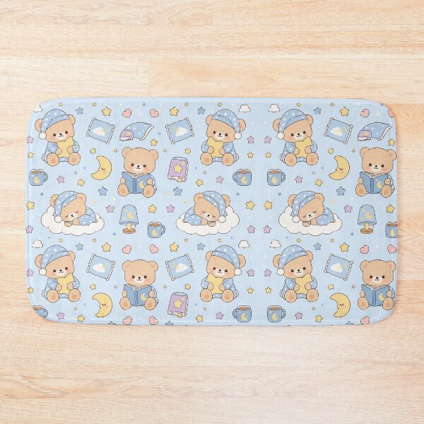 Item preview, Sleepy Teddy Bear Kawaii Pattern Cozy Bedtime Pastel Aesthetic designed and sold by Soft Berry Studio.