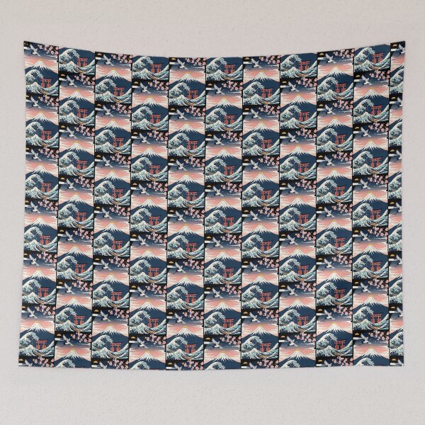 Item preview, Japanese Ukiyo-e Landscape Art with Mount Fuji designed and sold by SholoStudio.