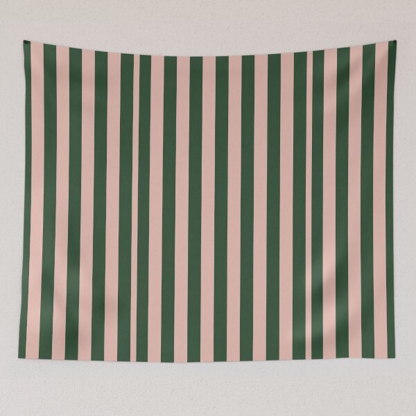 Item preview, Blush Pink & Forest Green Stripe Seamless Pattern designed and sold by Ioanna-Studio.