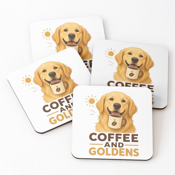 Item preview, Coffee and Goldens Golden Retriever coffee lover morning gift designed and sold by language-des.