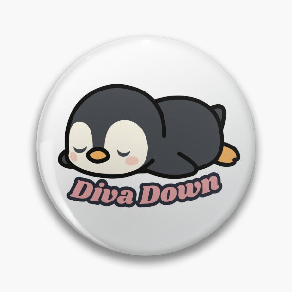 Item preview, "Diva down" - Cute Penguin Sleeping | Relatable Quote designed and sold by dearlydesigned.