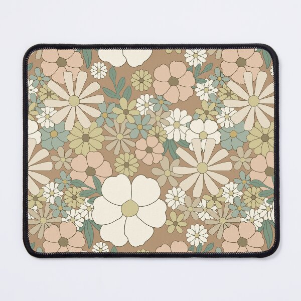 Item preview, Neutral color daisies and tiny flowers pattern -  spring girly feminine light brown beige pink cottagecore floral retro  designed and sold by Fantasy Cache.