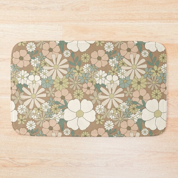 Item preview, Neutral color daisies and tiny flowers pattern -  spring girly feminine light brown beige pink cottagecore floral retro  designed and sold by Fantasy Cache.