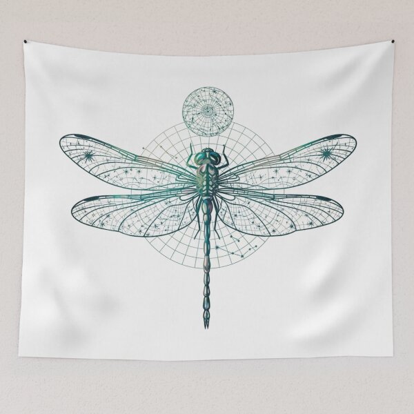Item preview, Celestial Dragonfly Star Map Sacred Geometry designed and sold by TheDenimArt.