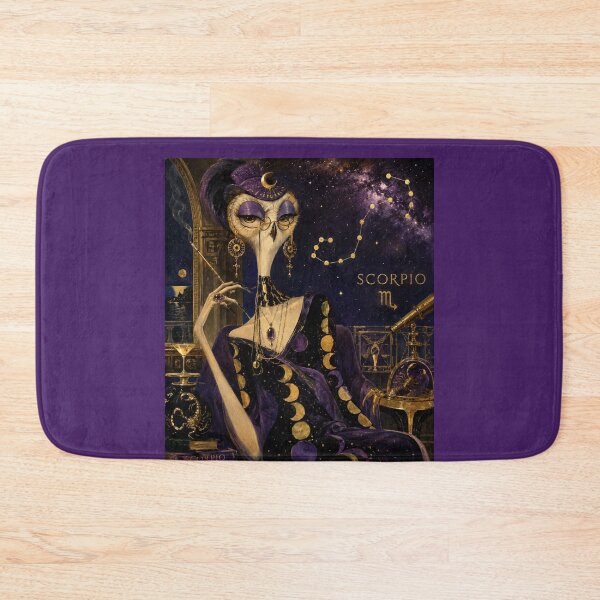 Item preview, Madame Scorpio Owl - Midnight Mystic with Moon Phase Gown designed and sold by Natalia-Vlad.