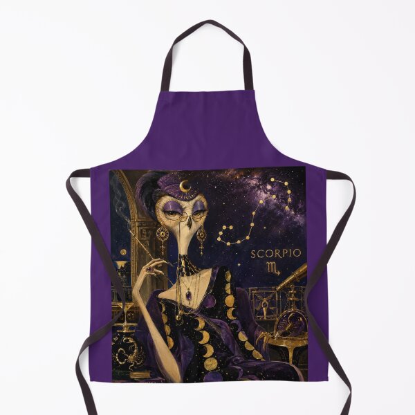 Item preview, Madame Scorpio Owl - Midnight Mystic with Moon Phase Gown designed and sold by Natalia-Vlad.
