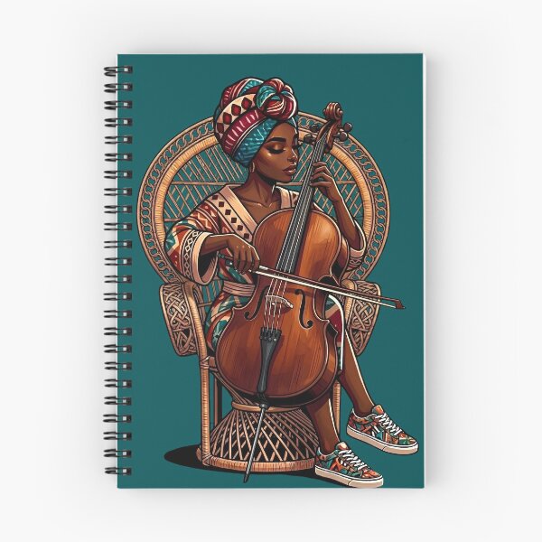 Item preview, Melody in Motion - Black Woman Playing Cello Art designed and sold by digitalbob60.
