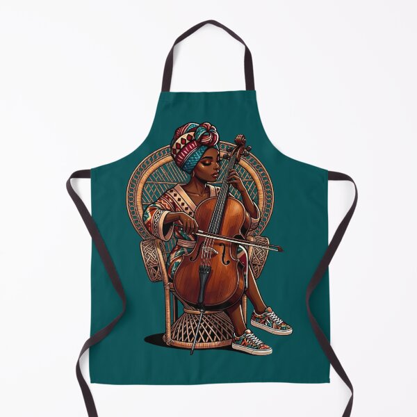 Item preview, Melody in Motion - Black Woman Playing Cello Art designed and sold by digitalbob60.