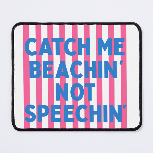 Item preview, Catch Me Beachin' Not Speechin' Funny Preppy Striped SLP Art designed and sold by VGAfanatic.