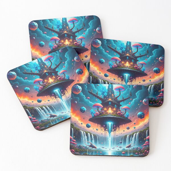 Item preview, Epic Floating Psychedelic Island Fantasy Art designed and sold by SholoStudio.
