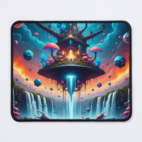 Item preview, Epic Floating Psychedelic Island Fantasy Art designed and sold by SholoStudio.