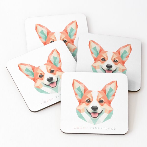 Item preview, Corgi Vibes Only geometric low poly corgi modern minimalist gift designed and sold by language-des.