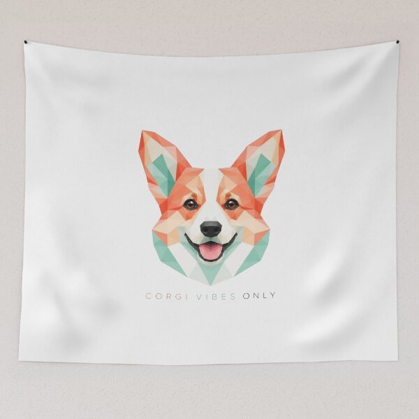 Item preview, Corgi Vibes Only geometric low poly corgi modern minimalist gift designed and sold by language-des.