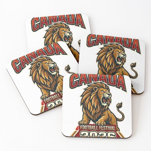 Item preview, Canada 2026 Football Festival Lion Mascot designed and sold by laughingshirts.
