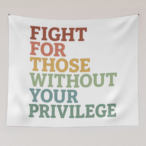 Item preview, Retro Fight For Those Without Your Privilege Distressed Graphic Typography designed and sold by rediscoveredapp.