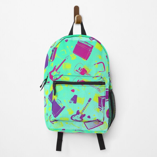 Item preview, Guitar & Amp Gig Day Pattern | Music Lover Mint Green Magenta All Over Print designed and sold by Analog Threads & Goods.