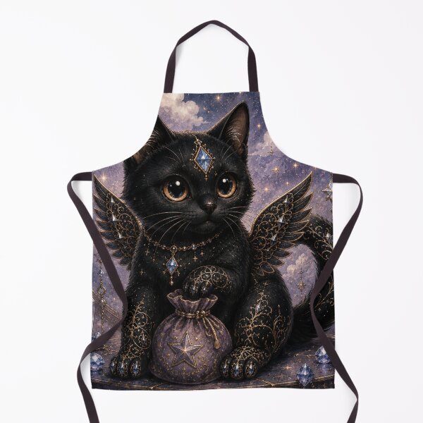 Item preview, Wish Keeper Good Fortune Guardian Black Cat Dreamscape designed and sold by Mindworx21.