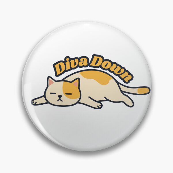 Item preview, "Diva down" - Cute Calico Cat Sleeping | Relatable Quote designed and sold by dearlydesigned.