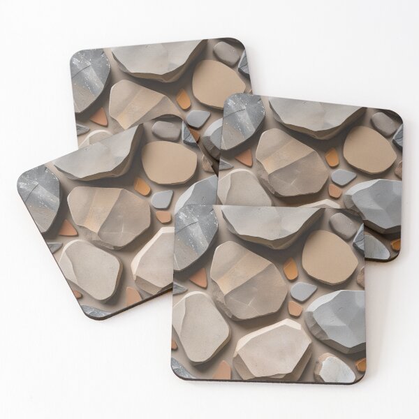 Item preview, Organic Matte Stones Terracotta Accents Poster designed and sold by EnmarcArt.