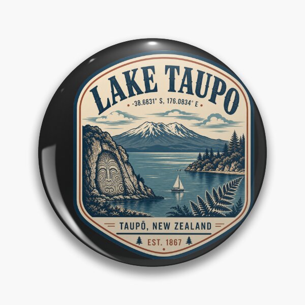 Artikelvorschau, Taupo-See Neuseeland entworfen und verkauft von TulipaGraphics.