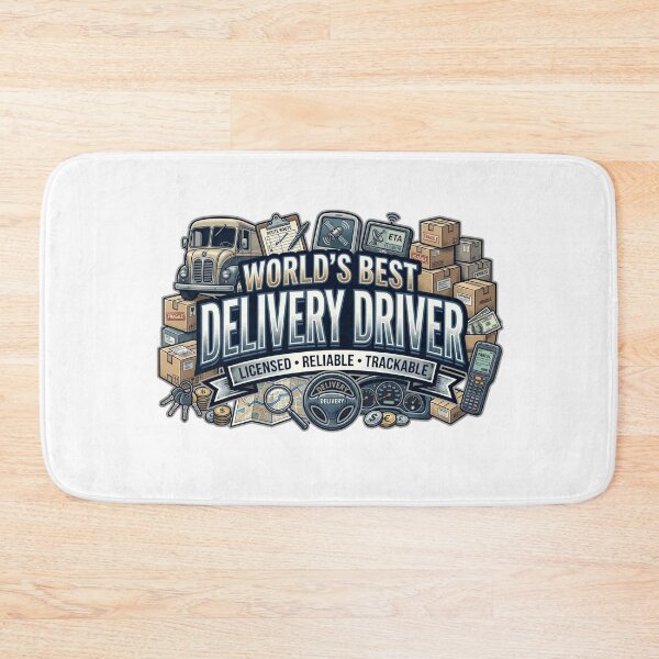 Item preview, World's Best Delivery Driver Courier Trucker designed and sold by CdnVeteranGraphics .
