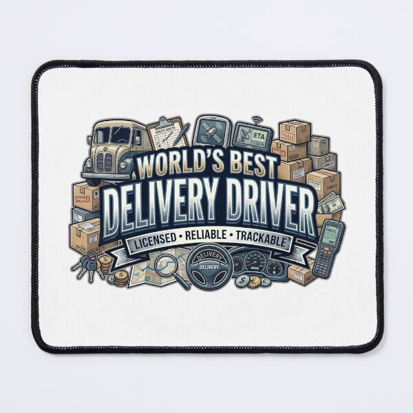 Item preview, World's Best Delivery Driver Courier Trucker designed and sold by CdnVeteranGraphics .