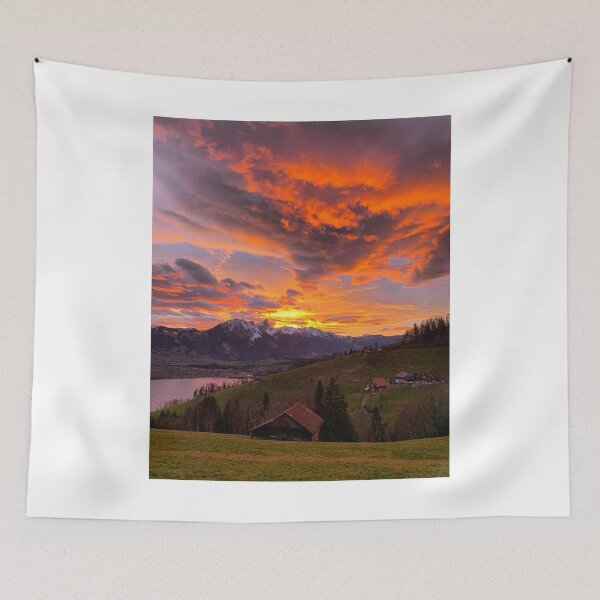 Item preview, Dreamy Switzerland Sunset designed and sold by HardWines.