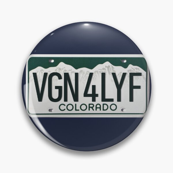 Item preview, Vegan For Life Colorado License Plate designed and sold by coodoosandco.