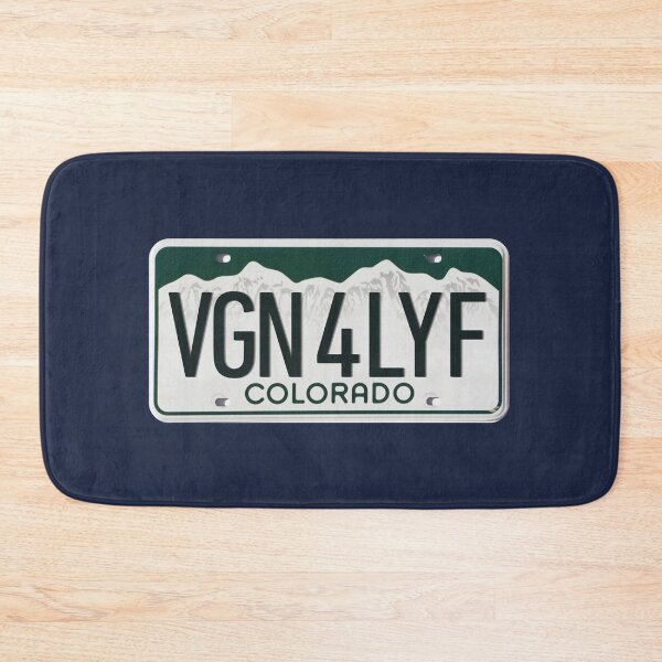 Item preview, Vegan For Life Colorado License Plate designed and sold by coodoosandco.
