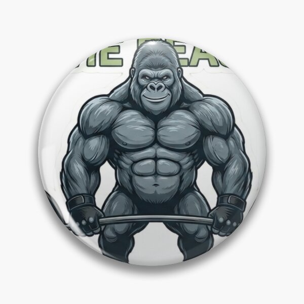 Item preview, Unleash The Beast Gorilla Gym Workout Quote designed and sold by JeevanStickers.