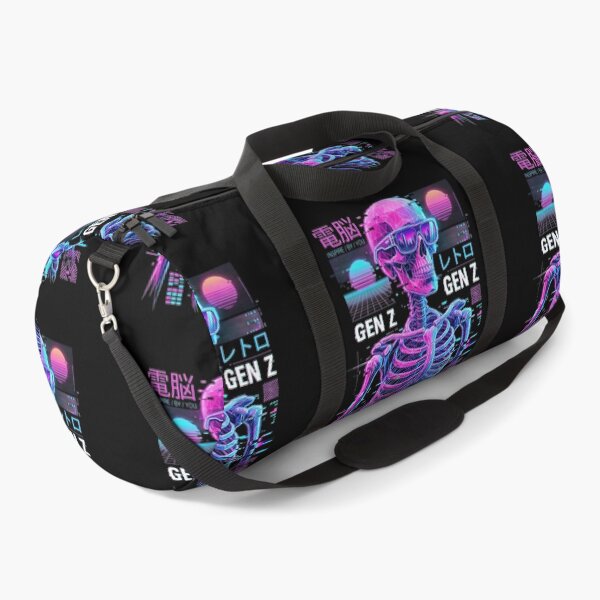 Item preview, Retro Cyberpunk Glitch Skeleton Synthwave Gen Z Streetwear designed and sold by InspireByYou™.
