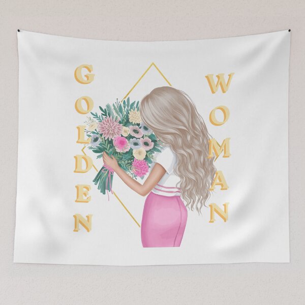 Item preview, Golden Woman With Flowers designed and sold by La-Bogi.