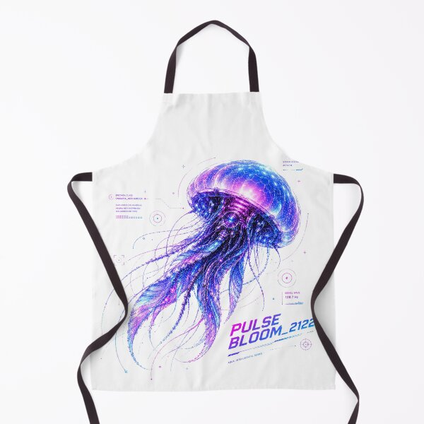 Item preview, Pulse Bloom 2122 Cyber Jellyfish – Neon Biomechanical Deep Sea Design designed and sold by FusiTink.