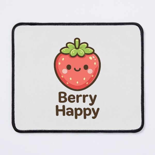 Item preview, Cute Strawberry Character — Berry Happy designed and sold by DreamMachine69.