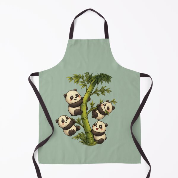 Item preview, Cute Panda Family Climbing Bamboo – Kawaii Animal Cartoon designed and sold by arifali786.