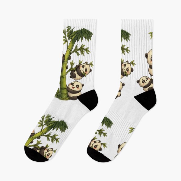 Item preview, Cute Panda Family Climbing Bamboo – Kawaii Animal Cartoon  designed and sold by arifali786.