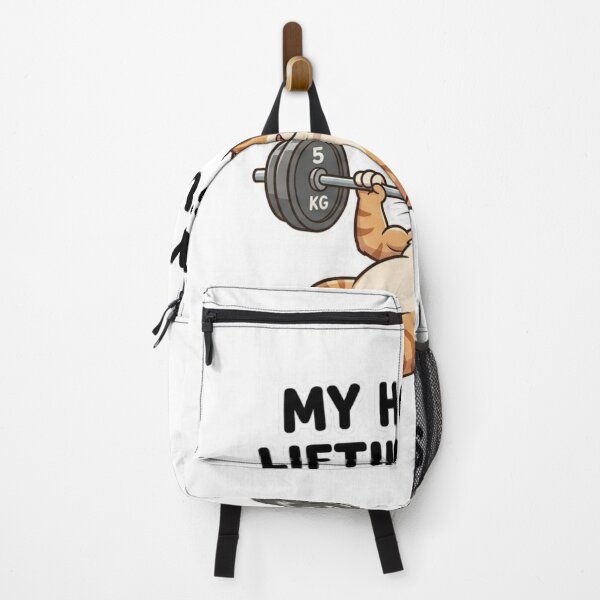 Item preview, Funny Cat Lifting Weights Gym Hobby Design designed and sold by JeevanStickers.