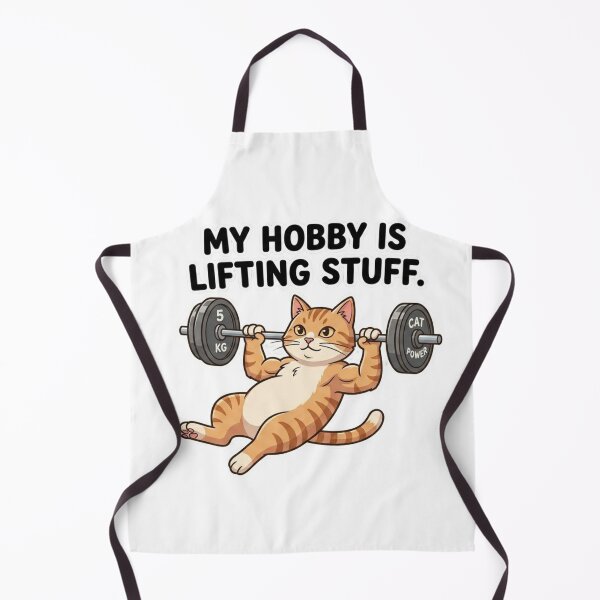 Item preview, Funny Cat Lifting Weights Gym Hobby Design designed and sold by JeevanStickers.