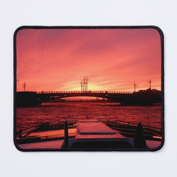 Item preview, Crimson Sunset River Cruise: Dramatic City Skyline designed and sold by Apex_Visuals.