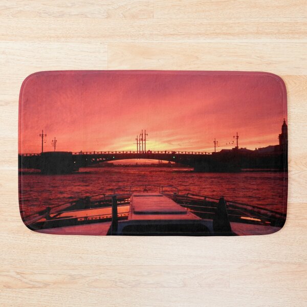 Item preview, Crimson Sunset River Cruise: Dramatic City Skyline designed and sold by Apex_Visuals.