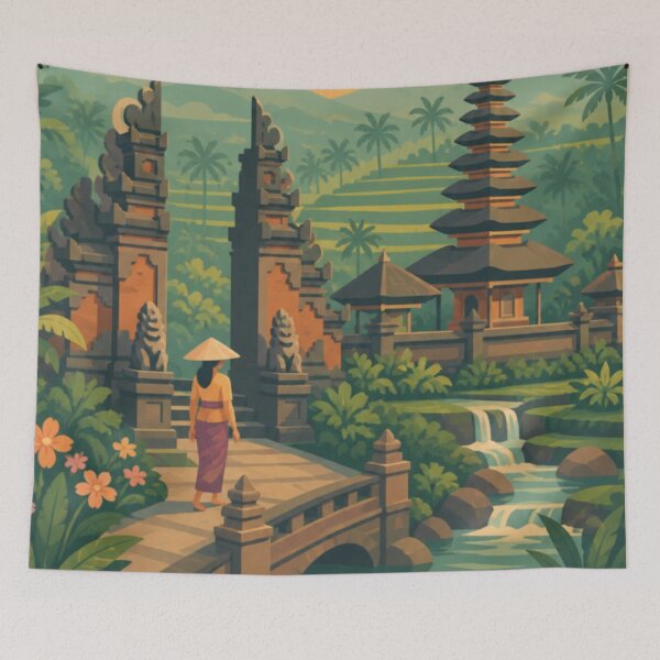 Item preview, Ubud Bali Travel Poster designed and sold by MatthewHeights.